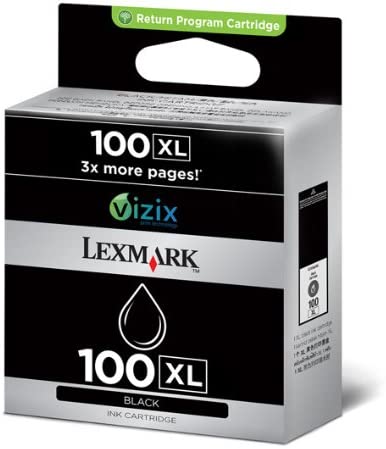 Lexmark 100XL Noir 14N1068E cartouche d'encre Authentique (TVA incluse)