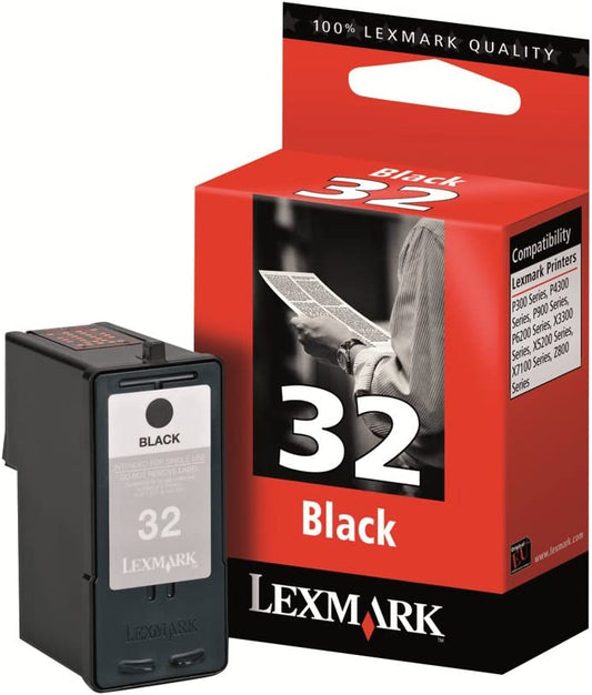 Lexmark 32 Noir 18CX032B cartouche d'encre Authentique (TVA incluse)