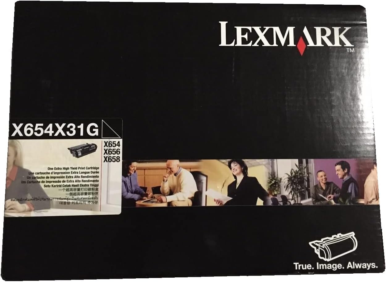 Lexmark X654X31E Cartouche de toner Noir authentique (TVA incluse)