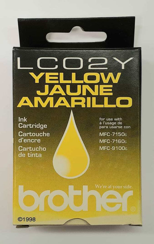 Brother LC02Y cartouche d'encre Jaune authentique (TVA incluse)