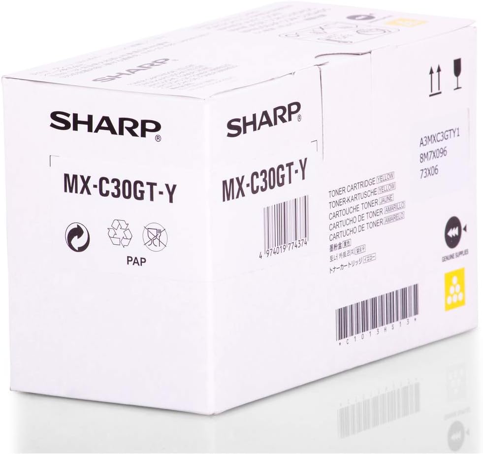 Sharp MX-C30GT-Y (MXC30GTY) Cartouche de toner Jaune authentique (TVA incluse)