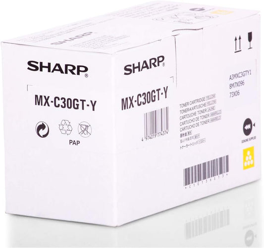 Sharp MX-C30GT-Y (MXC30GTY) Cartouche de toner Jaune authentique (TVA incluse)