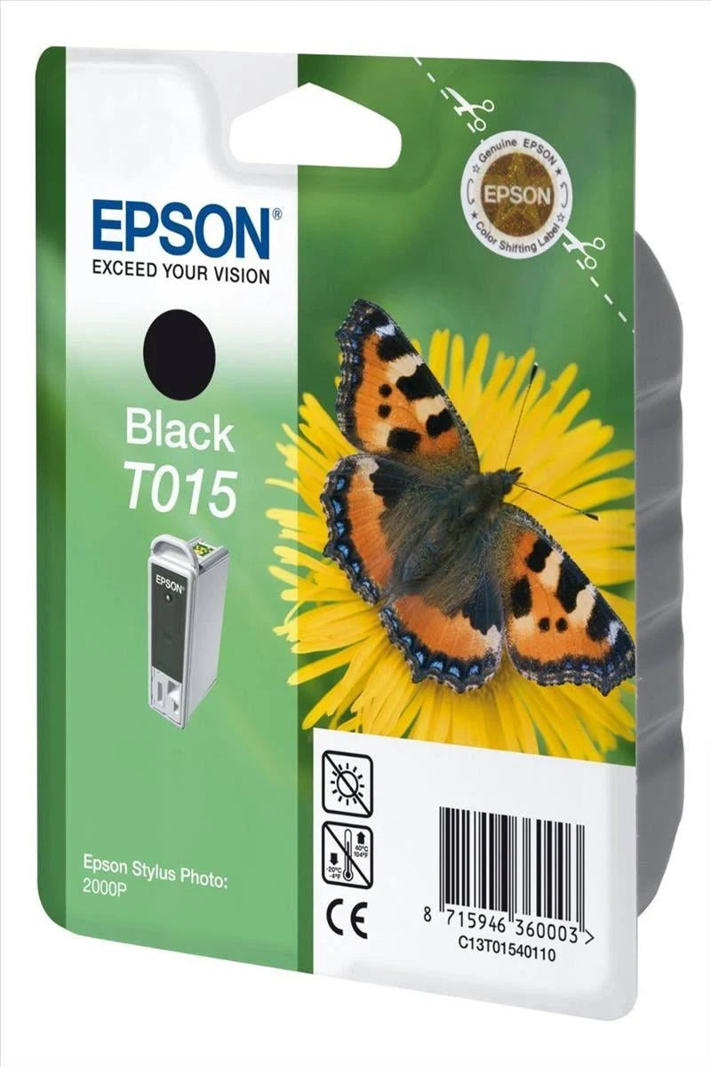 Epson T015 cartouche d'encre Noire authentique C13T01540110 (TVA incluse)