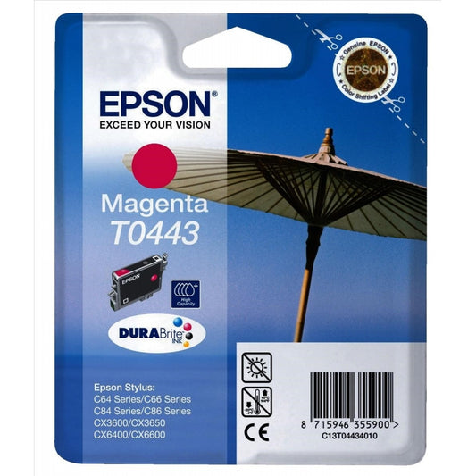 Epson T0443 cartouche d'encre Magenta authentique C13T04434010 (TVA incluse)