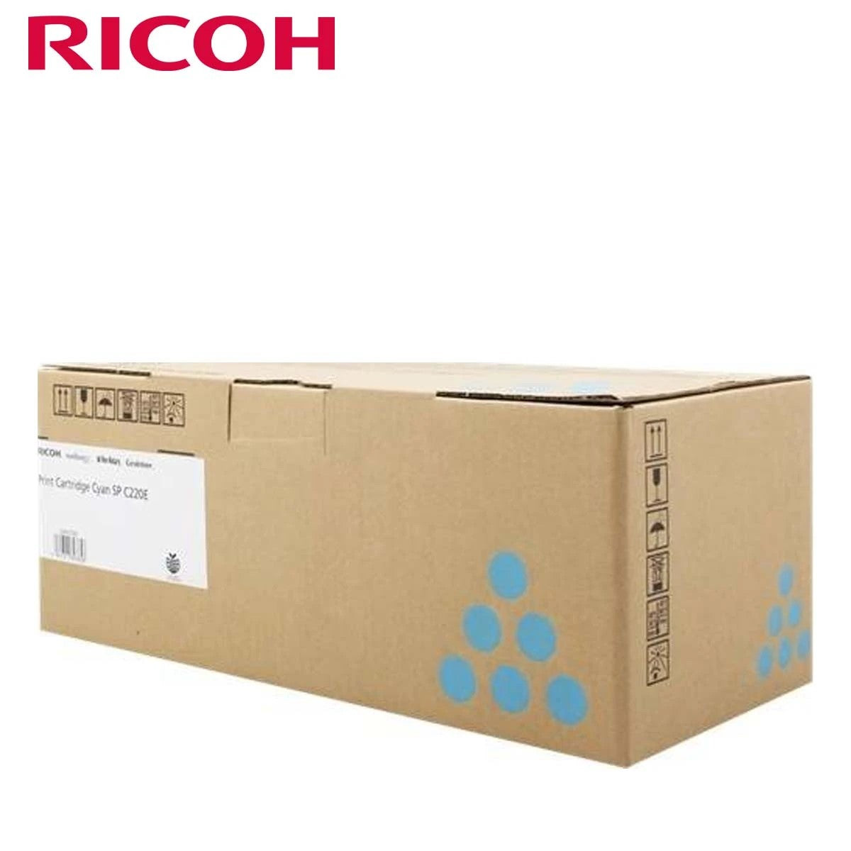 RICOH Ricoh 407645 (Type SPC220E) Cartouche de toner Cyan authentique (TVA incluse)