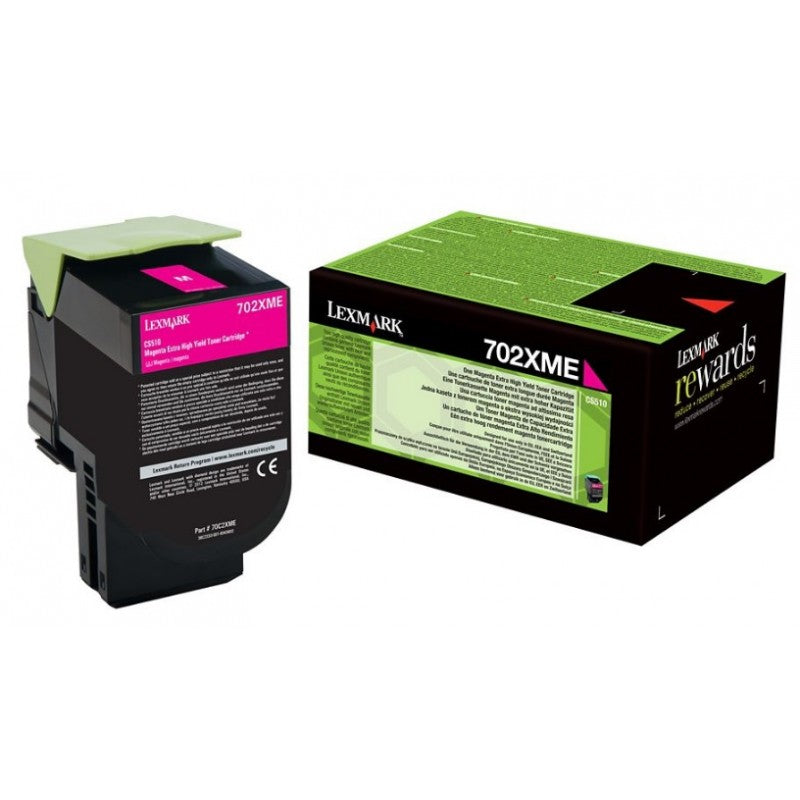 Lexmark 70C2XME (702XME) Cartouche de toner Magenta authentique (TVA incluse)