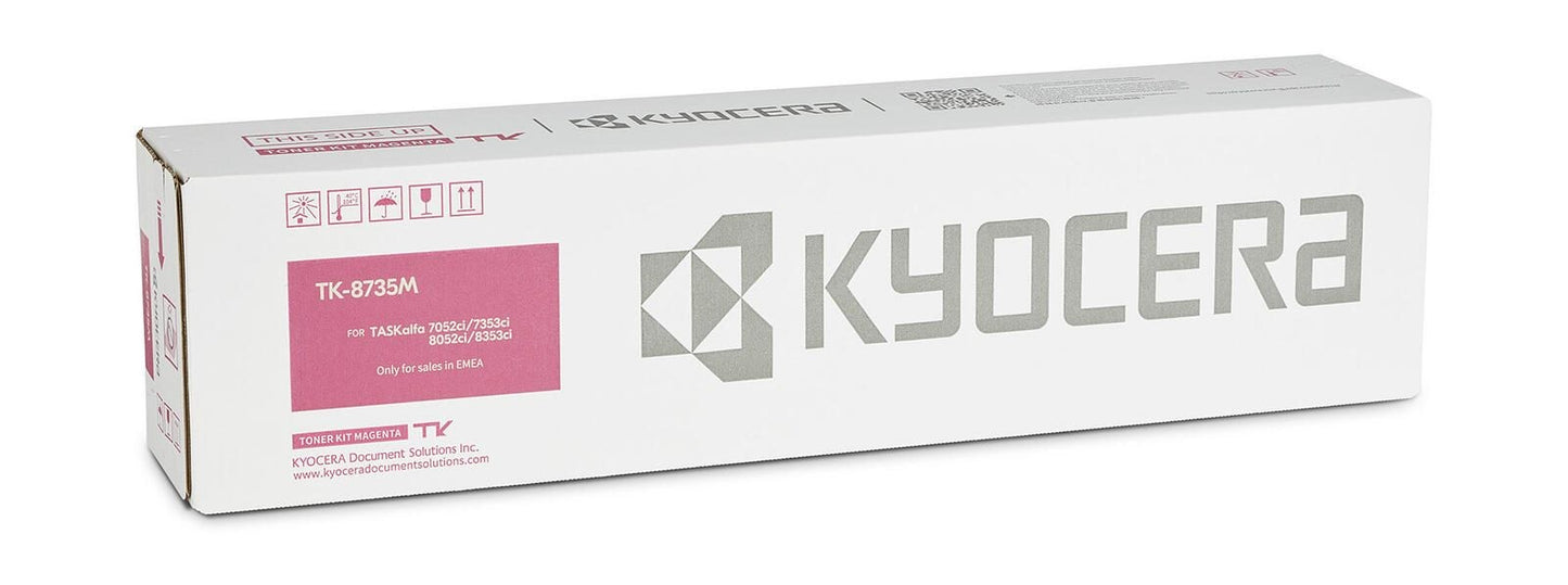 Kyocera TK-8735M (1T02XNBNL0) Cartouche de toner Magenta authentique (TVA incluse)