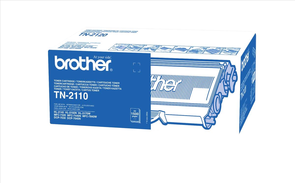 Brother TN2110 (TN-2110) Cartouche de toner Noir authentique (TVA incluse)