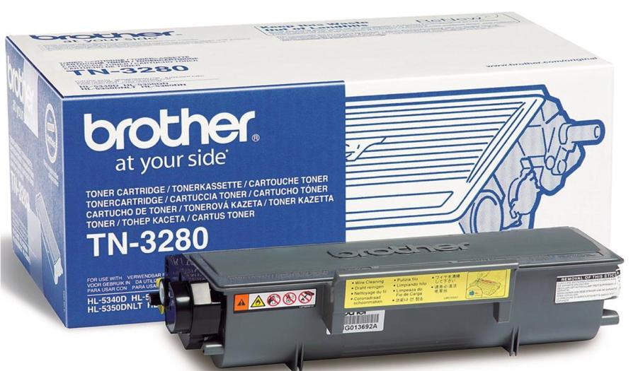 Brother TN3280 (TN-3280) Cartouche de toner Noir authentique (TVA incluse)