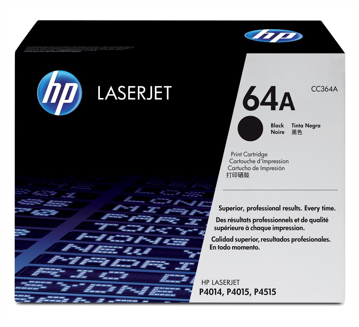 HP CC364A (64A) Cartouche de toner Noir authentique (TVA incluse)