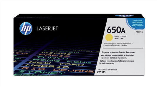 HP CE272A (650A) Cartouche de toner Jaune authentique (TVA incluse)