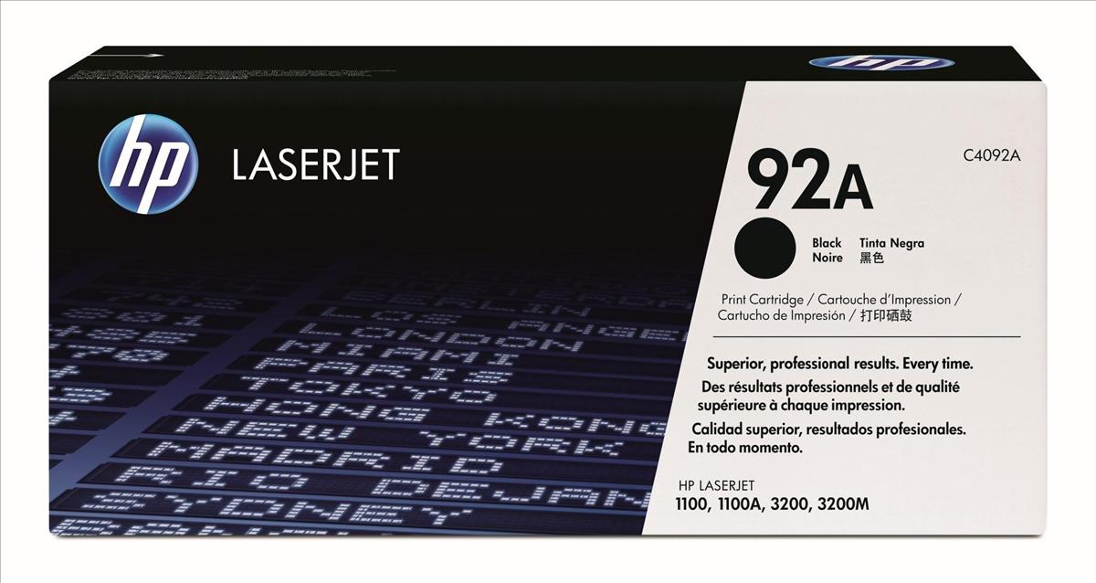 HP C4092A (92A) Cartouche de toner Noir authentique (TVA incluse)