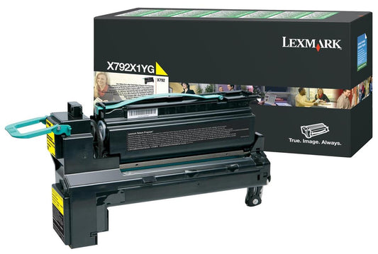 Lexmark X792X1YG Cartouche de toner Jaune authentique (TVA incluse)