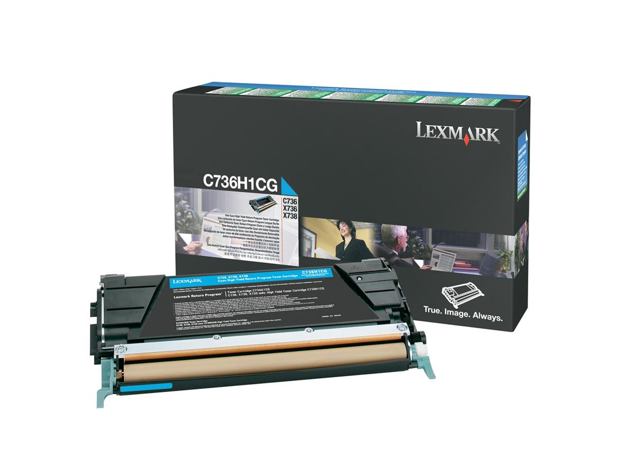 Lexmark C736H1CG Cartouche de toner Cyan authentique (TVA incluse)