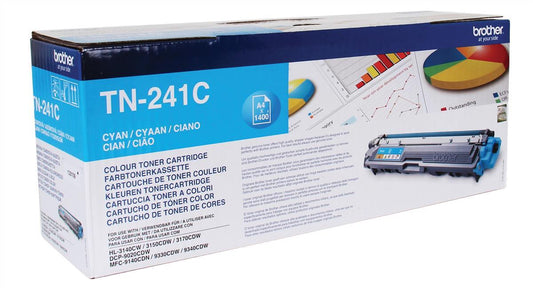 Brother TN241C (TN-241C) Cartouche de toner Cyan authentique (TVA incluse)