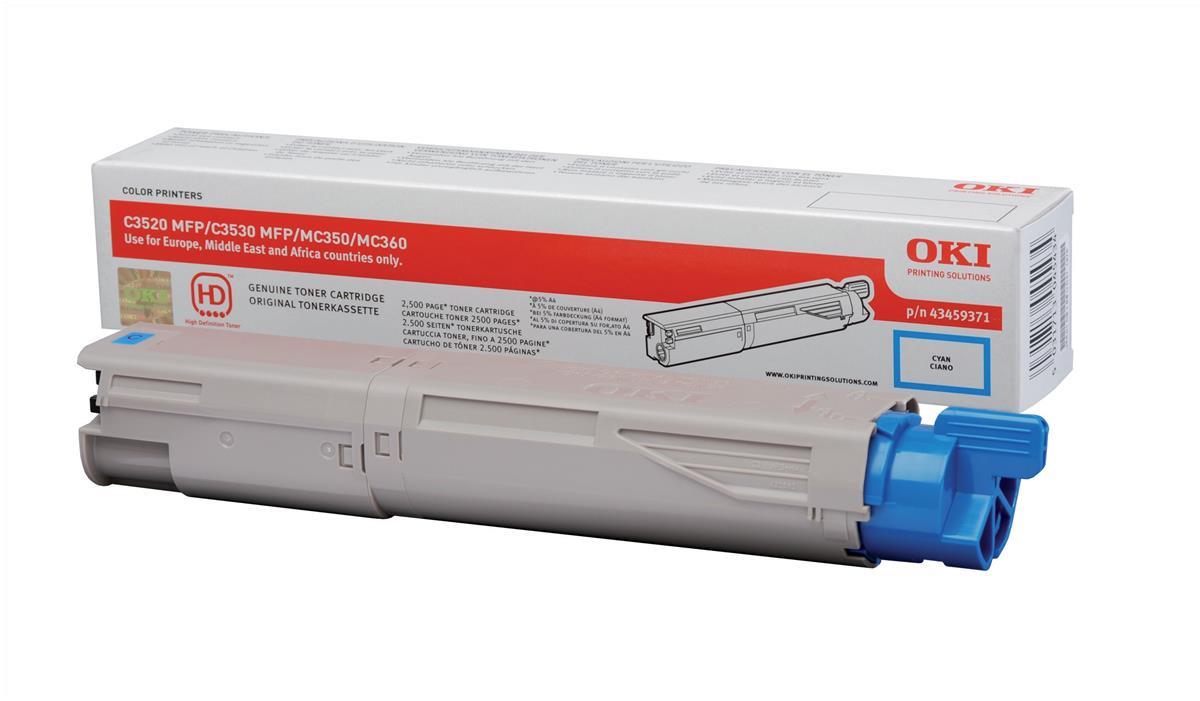 Oki 43459371 Cartouche de toner Cyan authentique (TVA incluse)