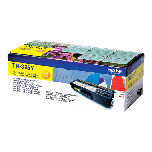 Brother TN325Y (TN-325Y) Cartouche de toner Jaune authentique (TVA incluse)