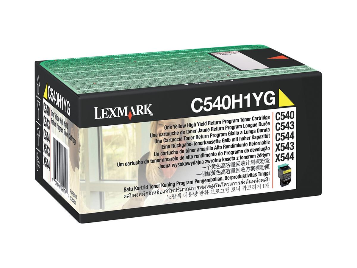 Lexmark C540H1YG Cartouche de toner Jaune authentique (TVA incluse)