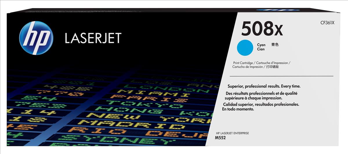 HP CF361X (508X) Cartouche de toner Cyan authentique (TVA incluse)