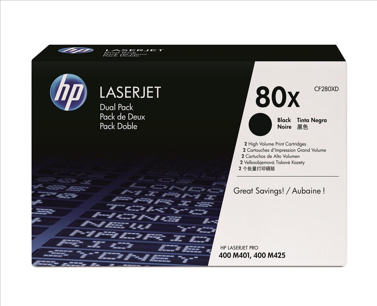 HP CF280XD (80X) Cartouche de toner Noir authentique (TVA incluse)