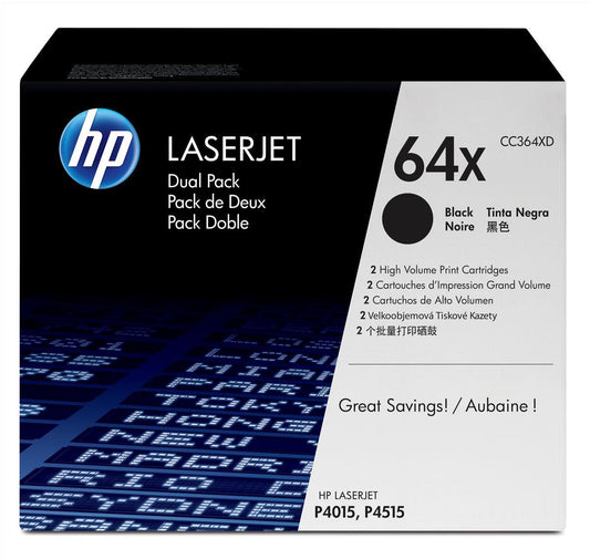 HP CC364XD (64X) Cartouche de toner Noir authentique (TVA incluse)