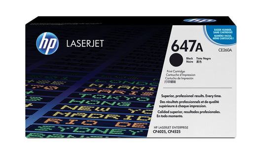 HP CE260A (647A) Cartouche de toner Noir authentique (TVA incluse)