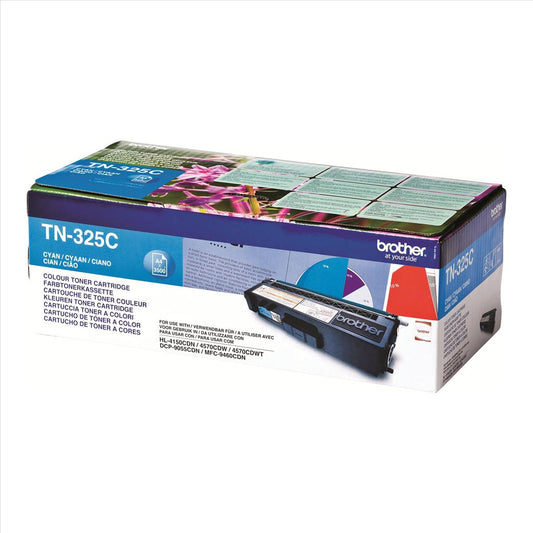 Brother TN325C (TN-325C) Cartouche de toner Cyan authentique (TVA incluse)