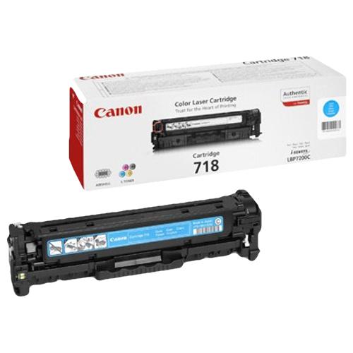 Canon 718C (2661B002) Cartouche de toner Cyan authentique (TVA incluse)