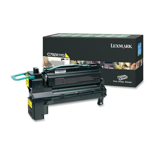 Lexmark C792X1YG Cartouche de toner Jaune authentique (TVA incluse)