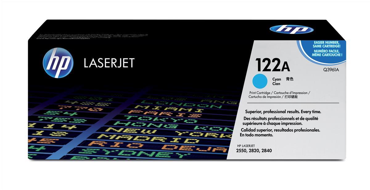 HP Q3961A (122A) Cartouche de toner Cyan authentique (TVA incluse)