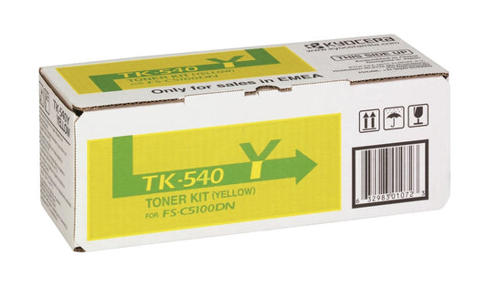 Kyocera TK-540Y (1T02HLAEU0) Cartouche de toner Jaune authentique (TVA incluse)