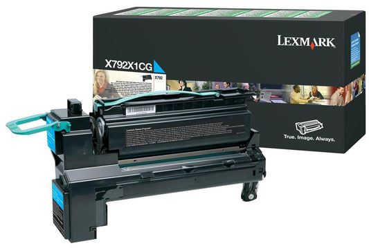 Lexmark X792X1CG Cartouche de toner Cyan authentique (TVA incluse)