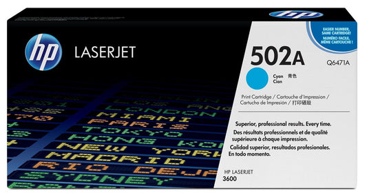 HP Q6471A (502A) Cartouche de toner Cyan authentique (TVA incluse)