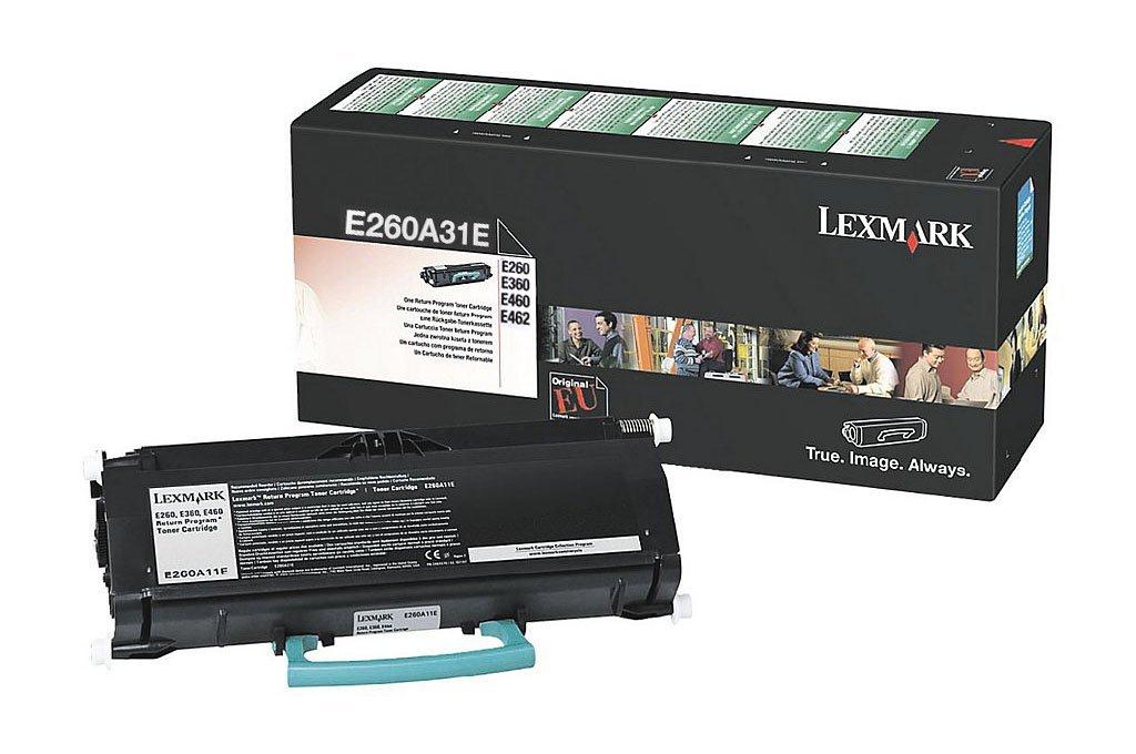 Lexmark E260A31E Cartouche de toner Noir authentique (TVA incluse)