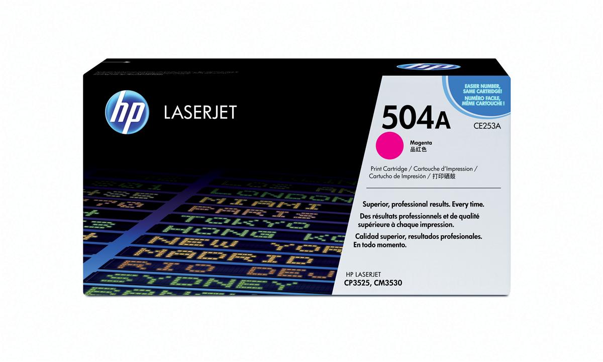 HP CE253A (504A) Cartouche de toner Magenta authentique (TVA incluse)