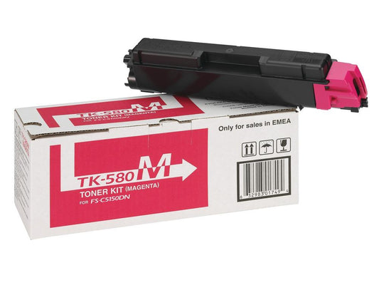 Kyocera TK-580M (1T02KTBNL0) Cartouche de toner Magenta authentique (TVA incluse)