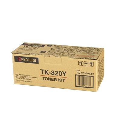 Kyocera TK-820Y (1T02HPAEU0) Cartouche de toner Jaune authentique (TVA incluse)