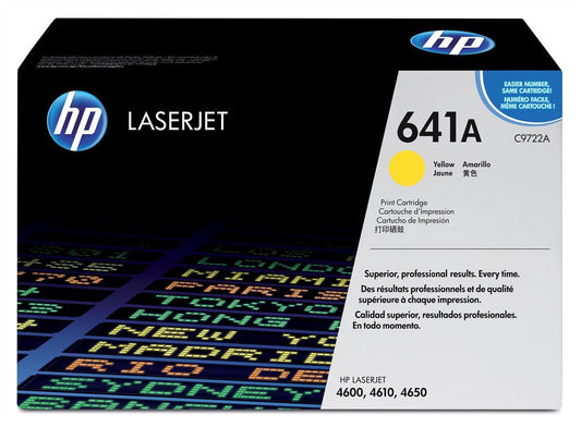 HP C9722A (641A) Cartouche de toner Jaune authentique (TVA incluse)