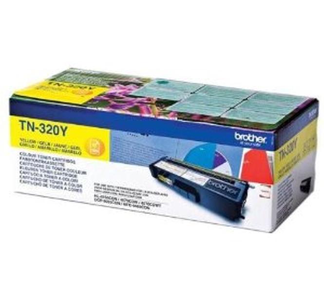 Brother TN320Y (TN-320Y) Cartouche de toner Jaune authentique (TVA incluse)