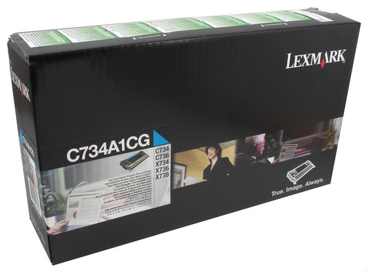 Lexmark C734A1CG Cartouche de toner Cyan authentique (TVA incluse)