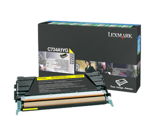 Lexmark C734A1YG Cartouche de toner Jaune authentique (TVA incluse)