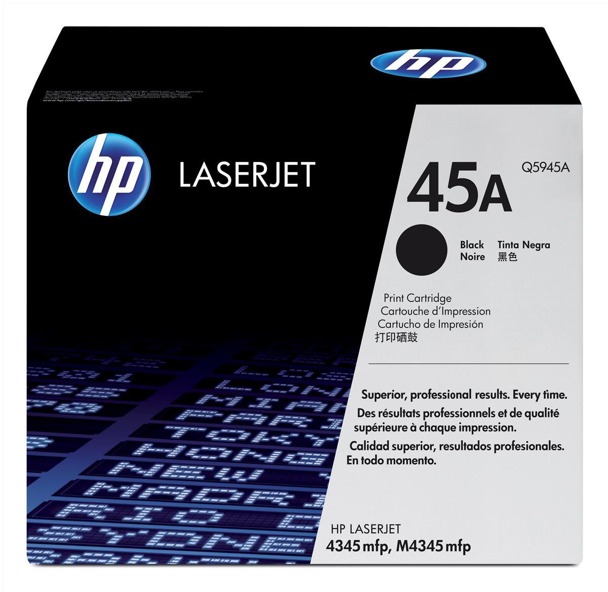 HP Q5945A (45A) Cartouche de toner Noir authentique (TVA incluse)