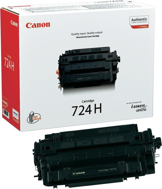 Canon 724H (3482B002) Cartouche de toner Noir authentique (TVA incluse)