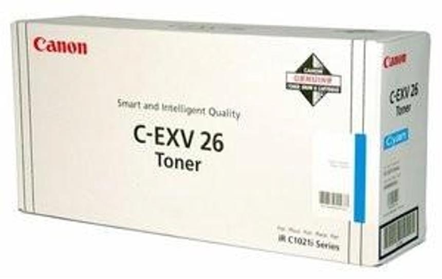 Canon C-EXV26C (1659B006) Cartouche de toner Cyan authentique (TVA incluse)