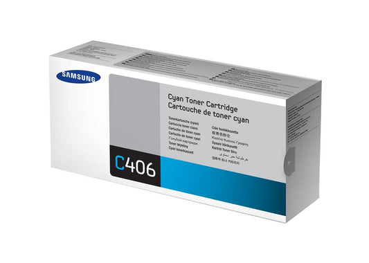 Samsung CLT-C406S (ST984A) Cartouche de toner Cyan authentique (TVA incluse)