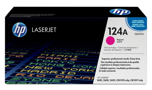 HP Q6003A (124A) Cartouche de toner Magenta authentique (TVA incluse)