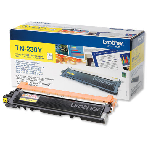 Brother TN230Y (TN-230Y) Cartouche de toner Jaune authentique (TVA incluse)