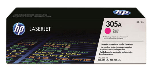 HP CE413A (305A) Cartouche de toner Magenta authentique (TVA incluse)