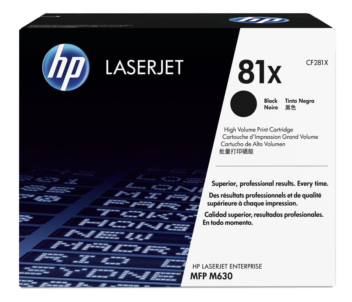 HP CF281X (81X) Cartouche de toner Noir authentique (TVA incluse)