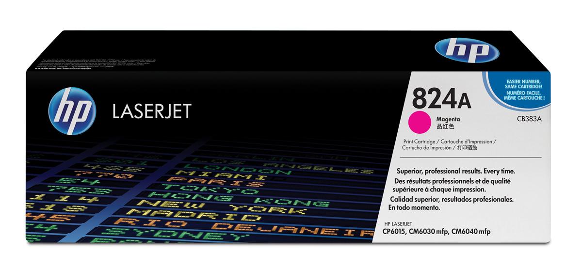 HP CB383A (824A) Cartouche de toner Magenta authentique (TVA incluse)